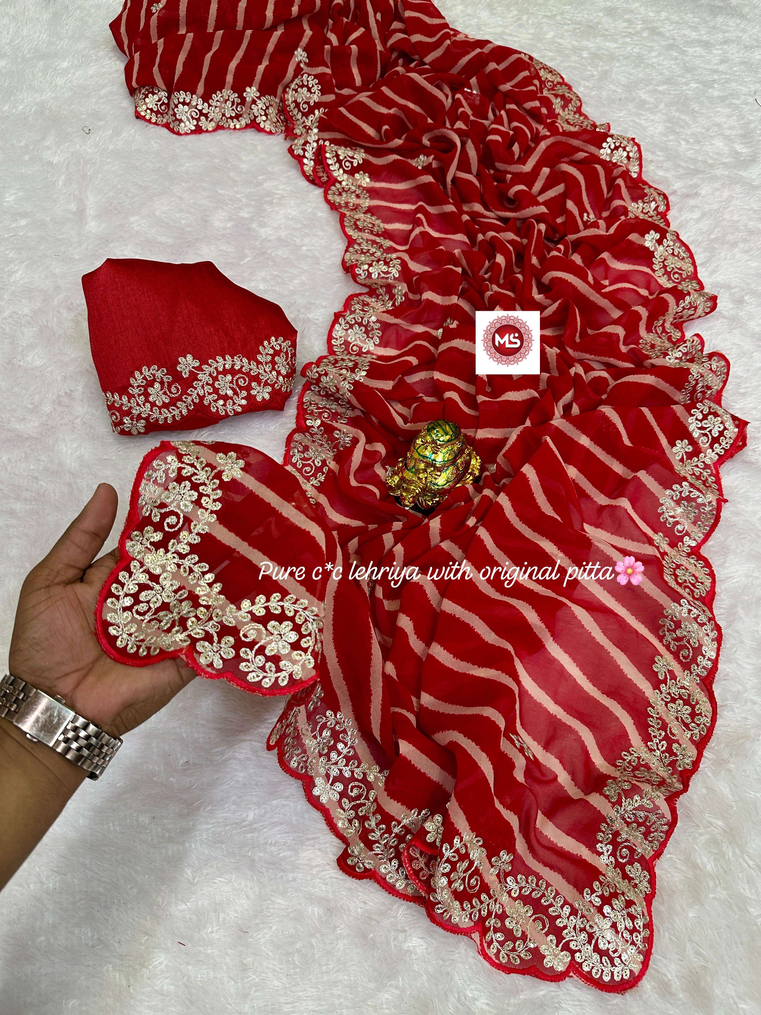 MS BRAND pure blooming c by c georget silk wholesale saree