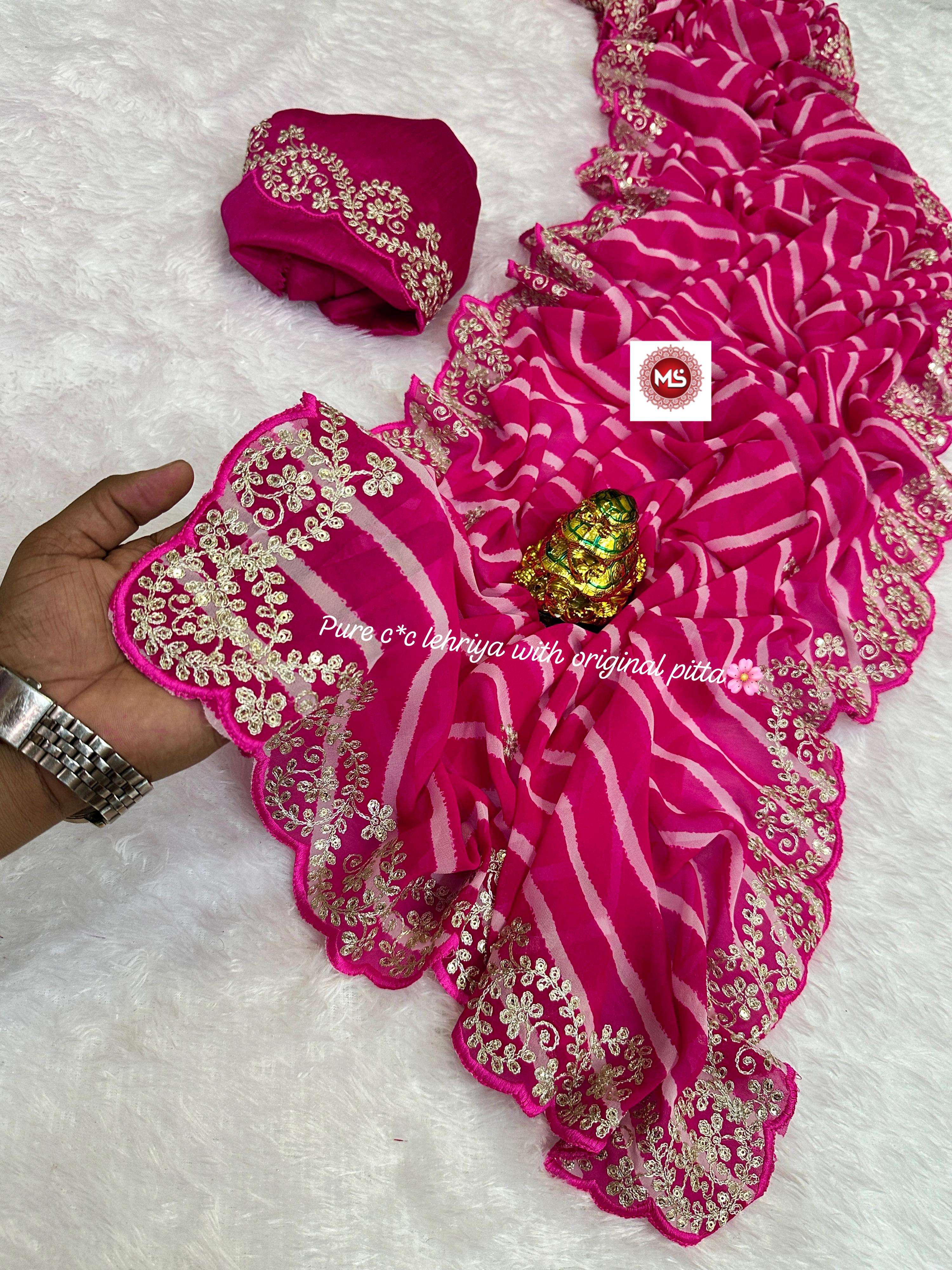 MS BRAND pure blooming c by c georget silk wholesale saree