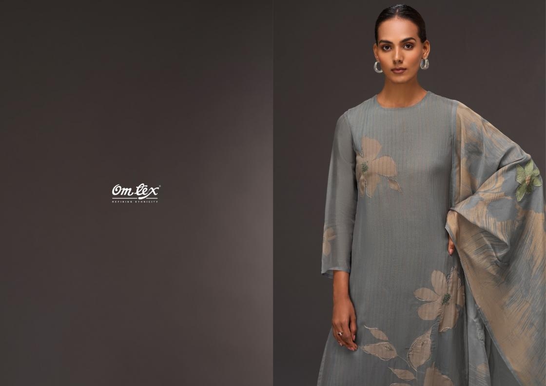 omtex color canvas series 7641 A to D organza gorgeous look salwar kameez in wholesale surat