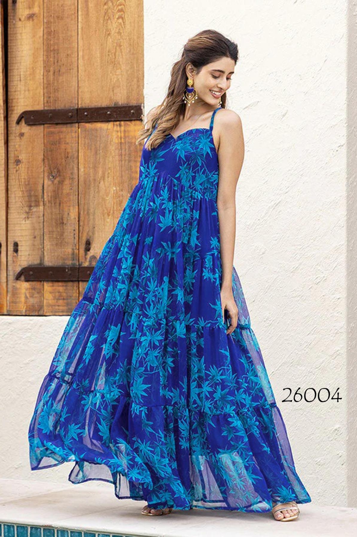 p r clothing lucaya vol 26 series 26001 to 26006 faux georgette readymade anarkali big size gown in wholesale surat