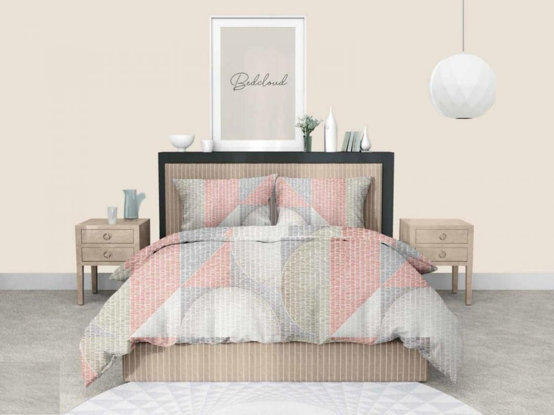 pr clothing coral cotton pretty colours full stitch king size bedsheets with 2 pillow covers in wholeslae surat