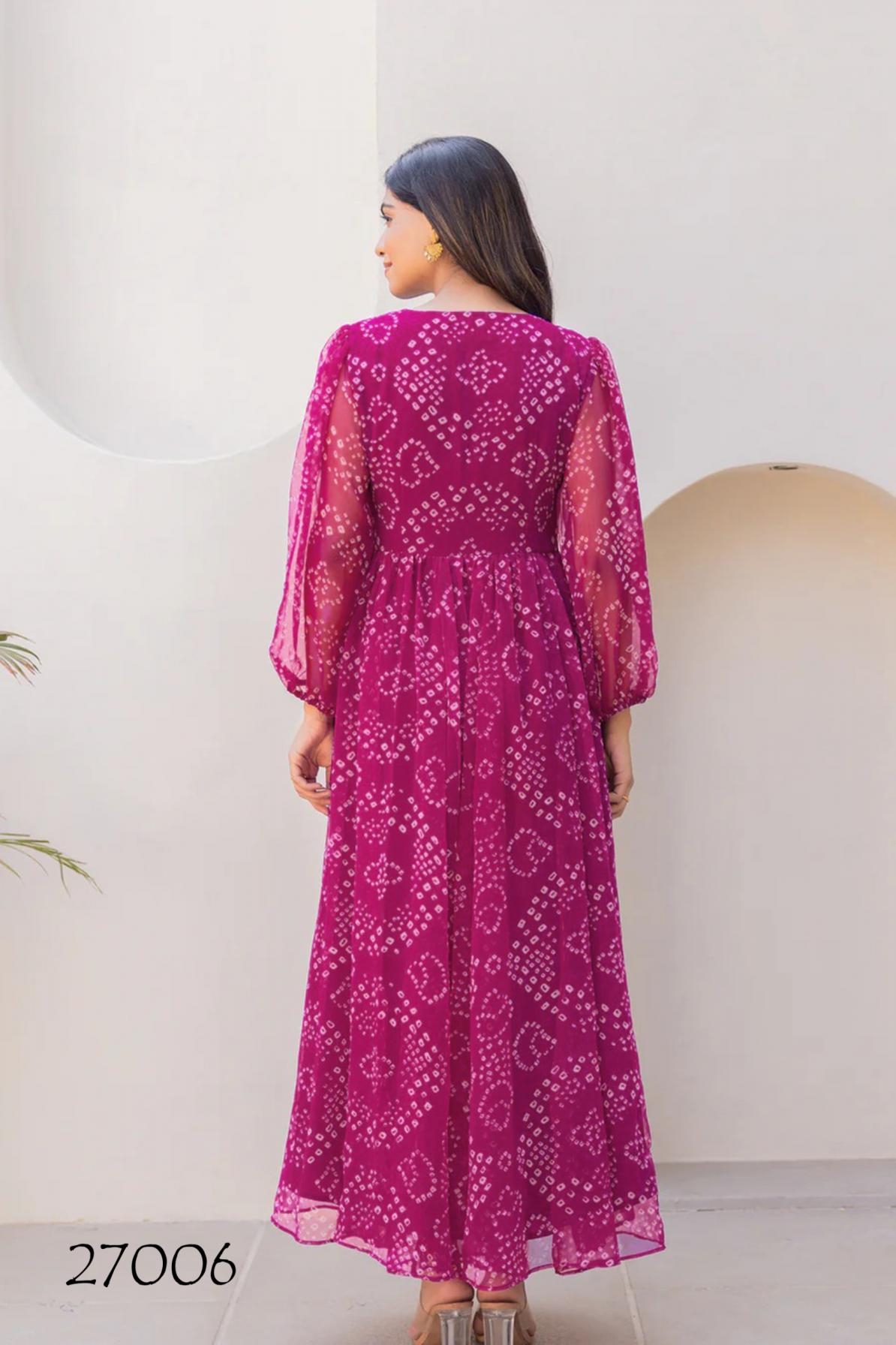 pr clothing lucaya vol 27 faux georgette readymade plus size unique gowns in wholesale surat