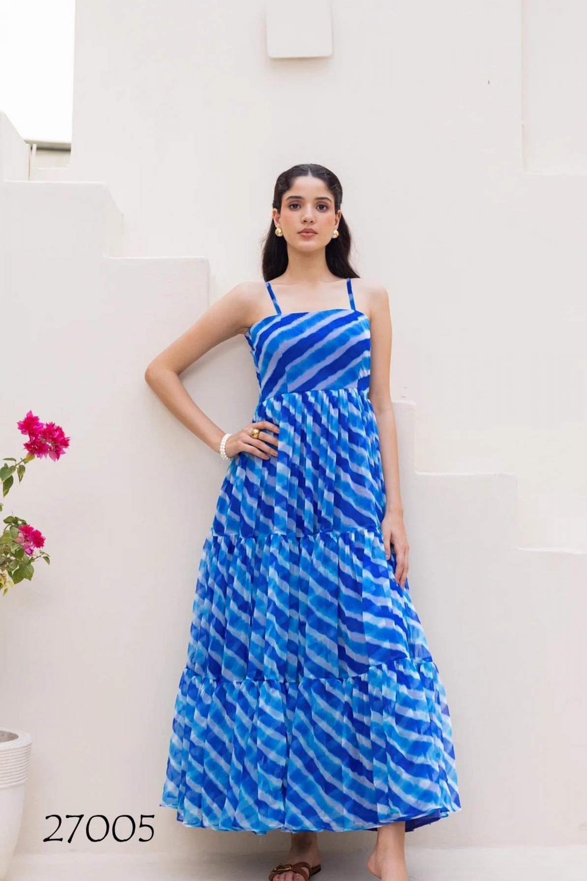 pr clothing lucaya vol 27 faux georgette readymade plus size unique gowns in wholesale surat