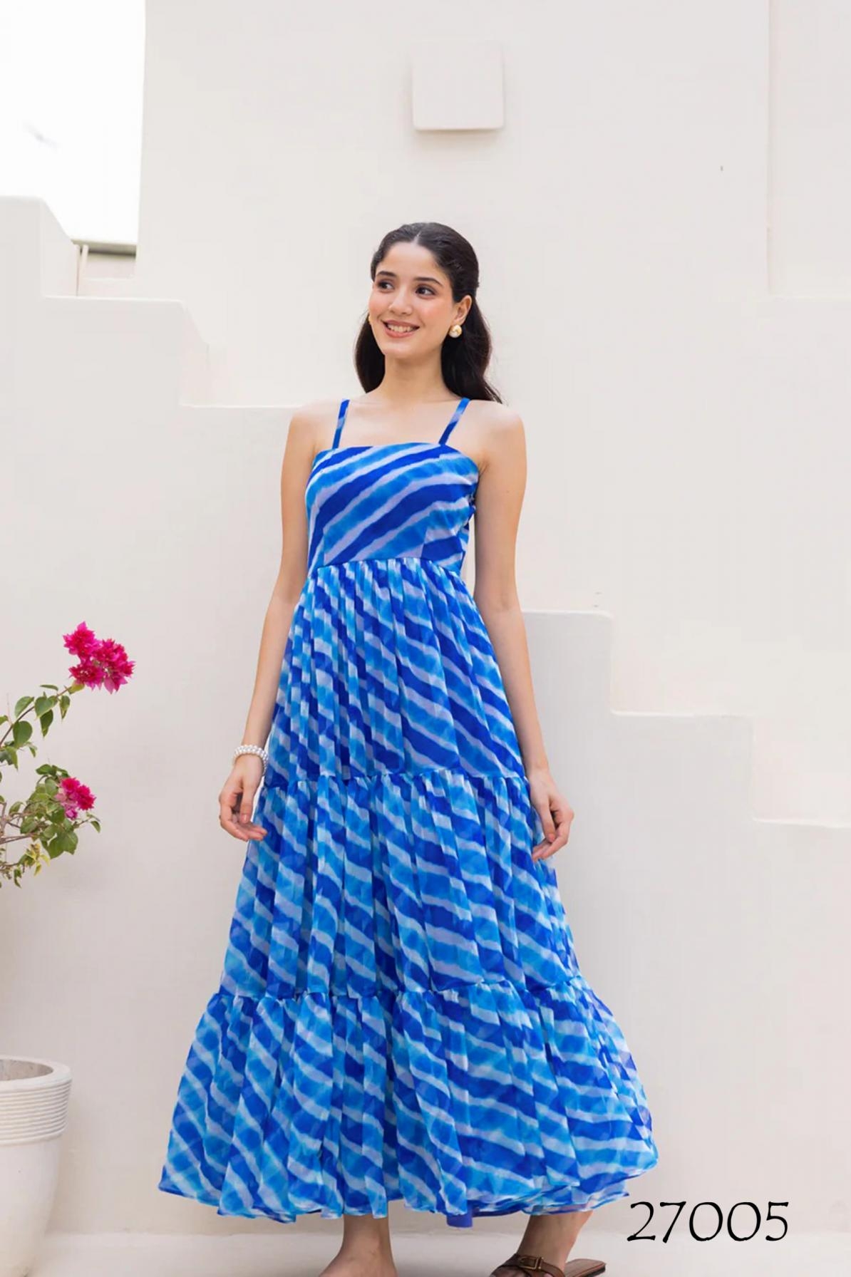 pr clothing lucaya vol 27 faux georgette readymade plus size unique gowns in wholesale surat