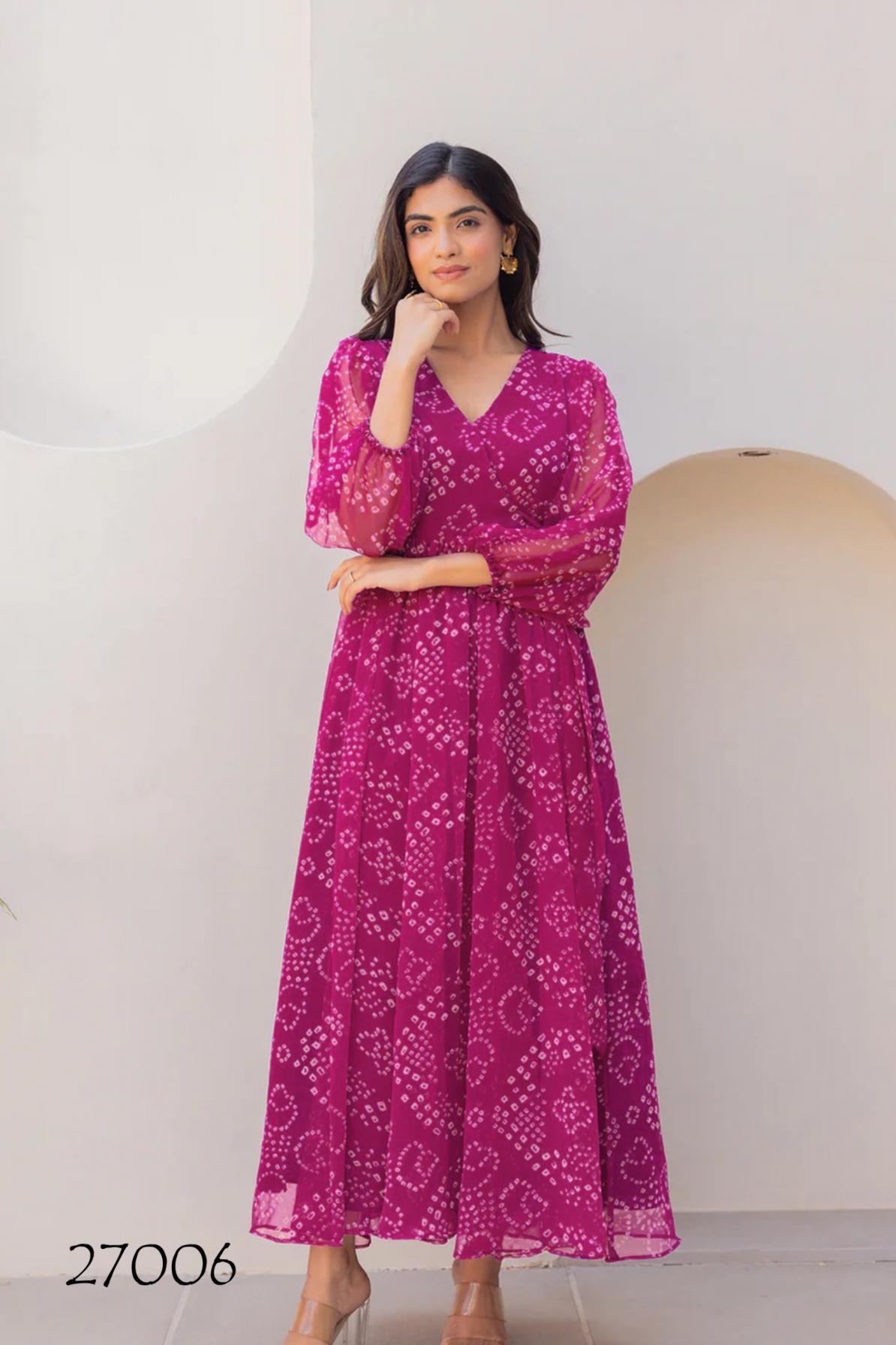 pr clothing lucaya vol 27 faux georgette readymade plus size unique gowns in wholesale surat