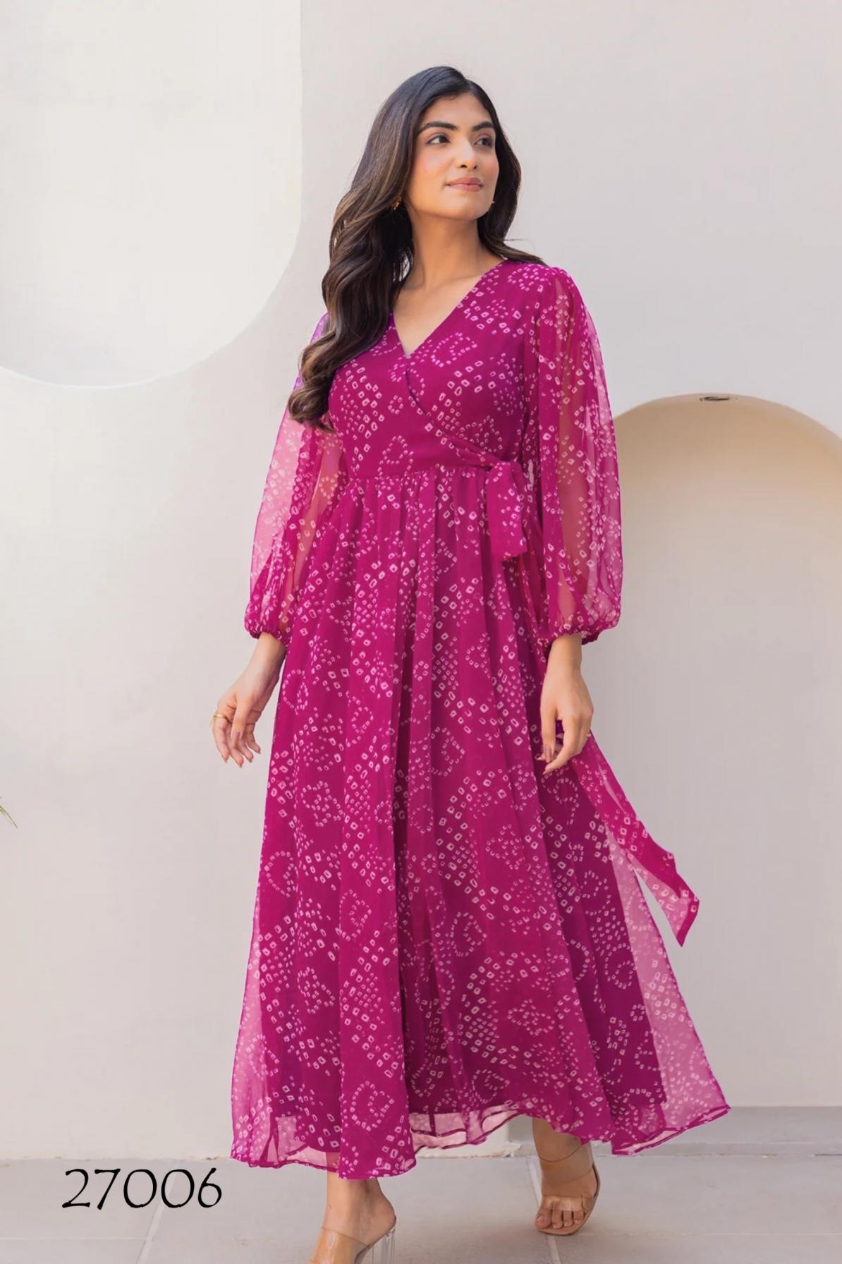 pr clothing lucaya vol 27 faux georgette readymade plus size unique gowns in wholesale surat