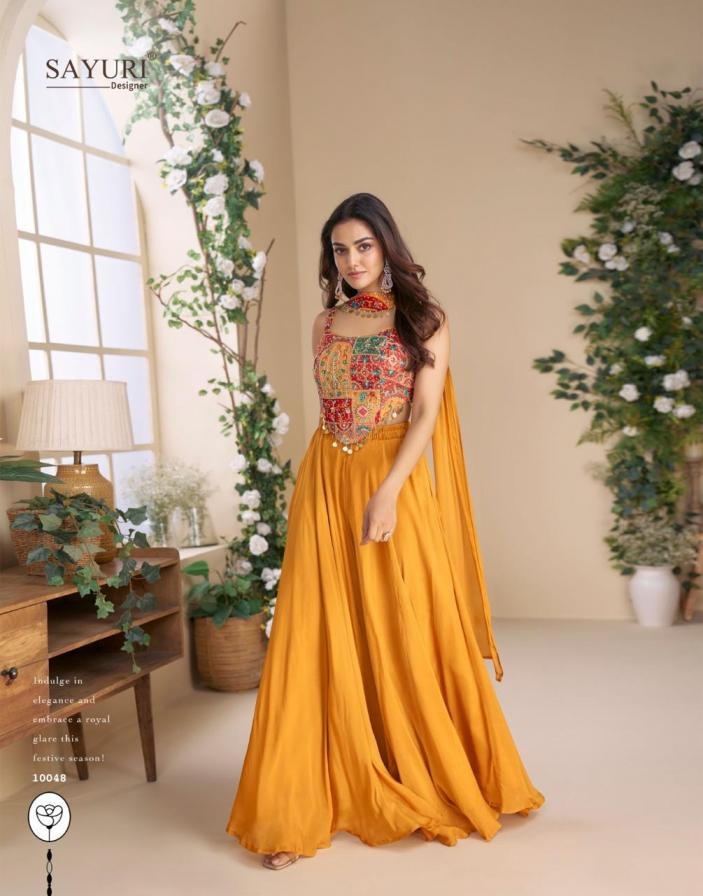 sayuri moon series 10045 to 10049 bold color readymade festive with contemporary charm suit in wholesale surat