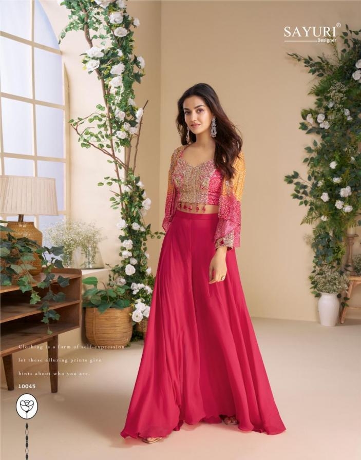 sayuri moon series 10045 to 10049 bold color readymade festive with contemporary charm suit in wholesale surat
