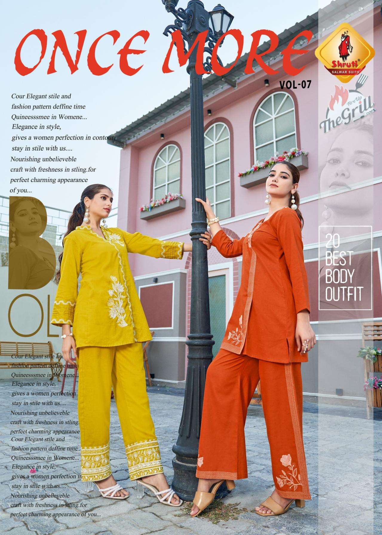 shruti suit once more vol 7 readymade big size cotton viscose flex stylish co-ord sets in wholesale surat