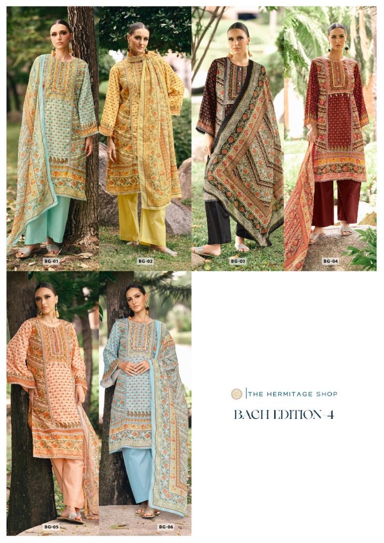 the hermitage bagh edition vol 4 series 01 to 06 lawn modern pakistani salwar kameez in wholesale surat