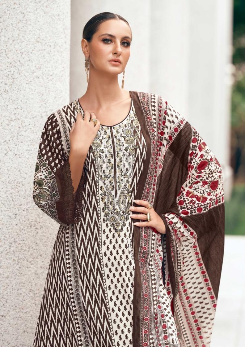 the hermitage shop elahe series 01 to 04 nisanka lawn cotton readymade big size pakistani suit in wholesale surat