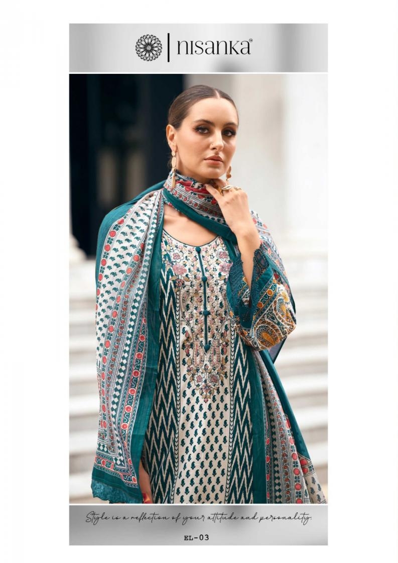the hermitage shop elahe series 01 to 04 nisanka lawn cotton readymade big size pakistani suit in wholesale surat