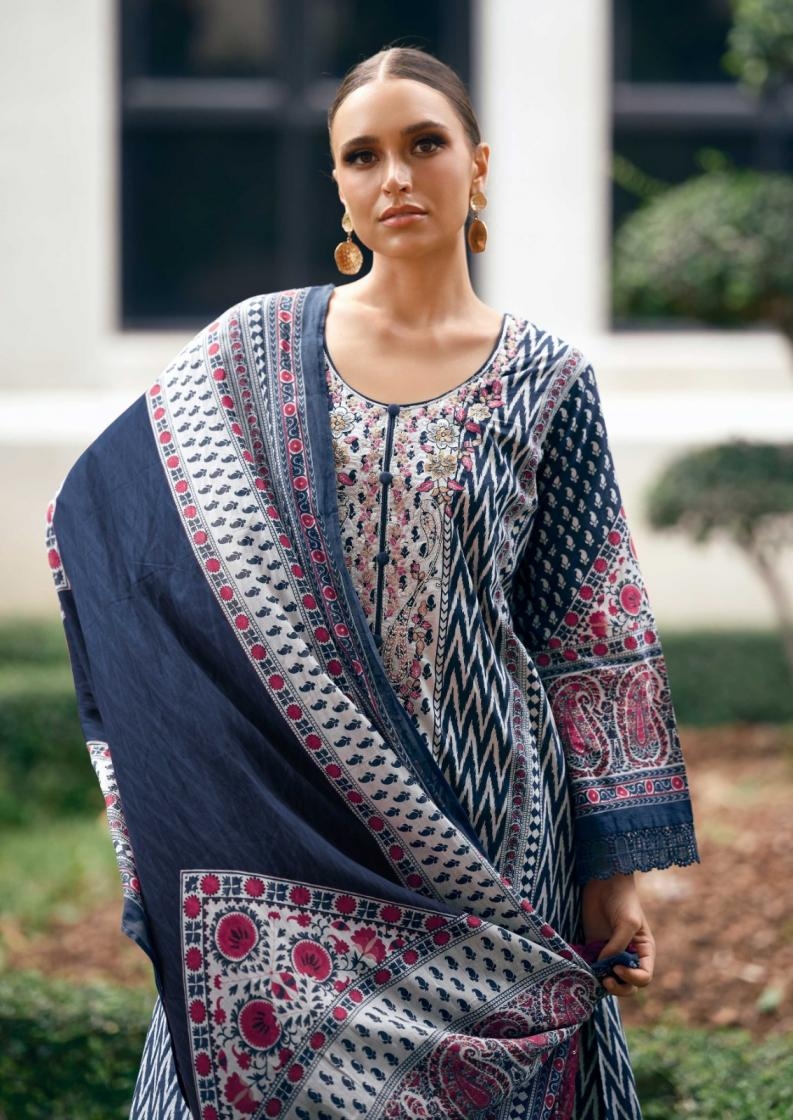 the hermitage shop elahe series 01 to 04 nisanka lawn cotton readymade big size pakistani suit in wholesale surat