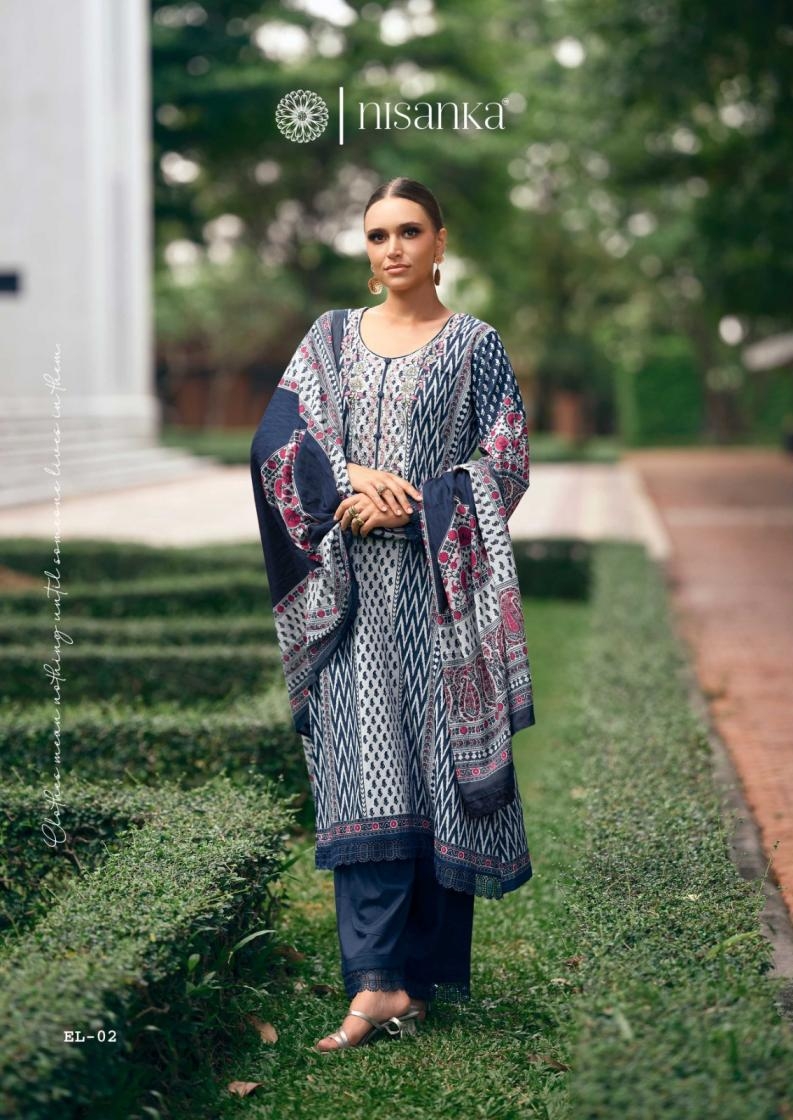 the hermitage shop elahe series 01 to 04 nisanka lawn cotton readymade big size pakistani suit in wholesale surat