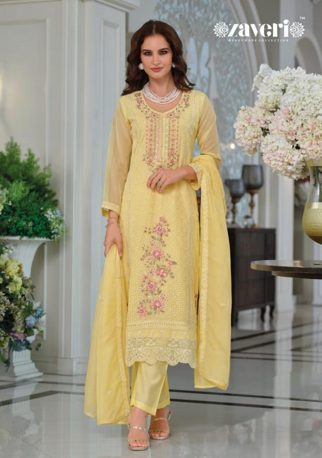 zaveri raabta series 1886 to 1888 organza shop trendy readymade salwar kameez in wholesale surat