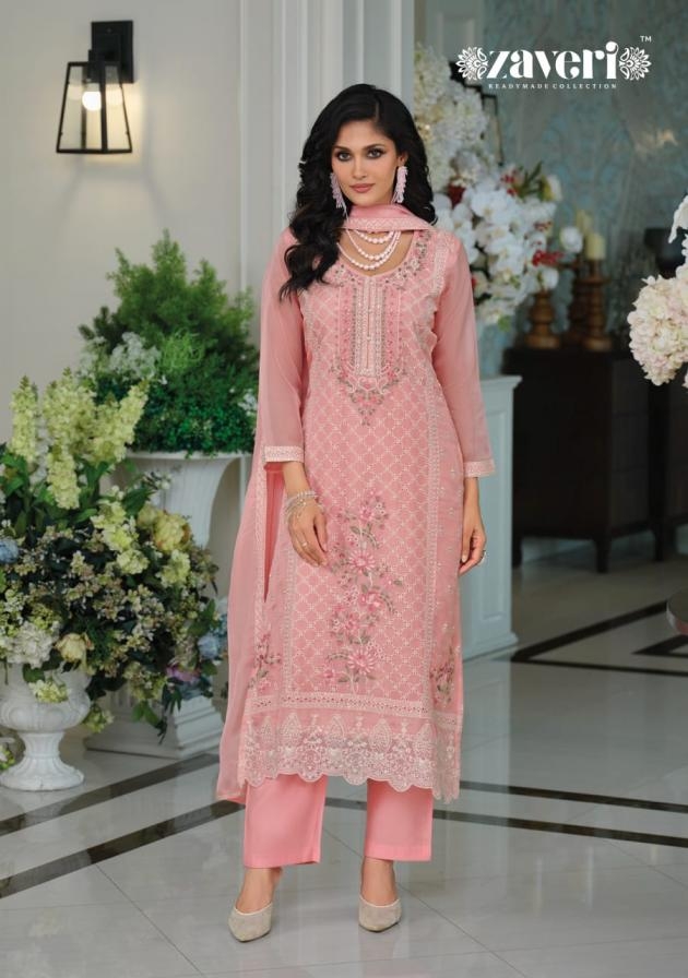 zaveri raabta series 1886 to 1888 organza shop trendy readymade salwar kameez in wholesale surat
