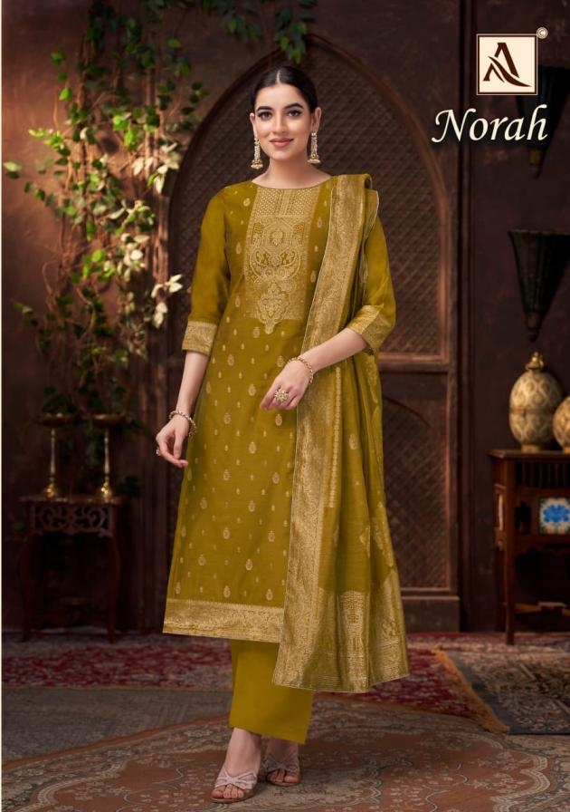 alok norah series 1892001 to 1892006 jacquard readymade big size pakistani suit in wholesale surat