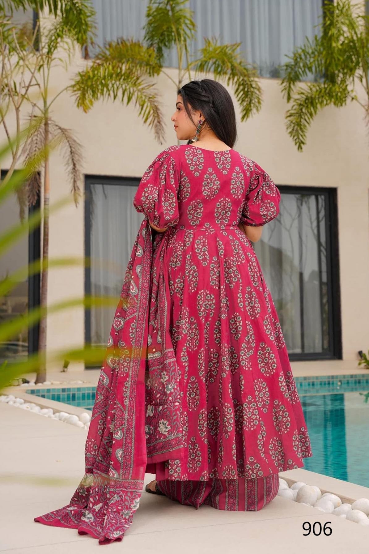 clora vol 9 mal series 901 to 907 cotton readymade plus size kurti plazzo with dupatta in wholesale surat