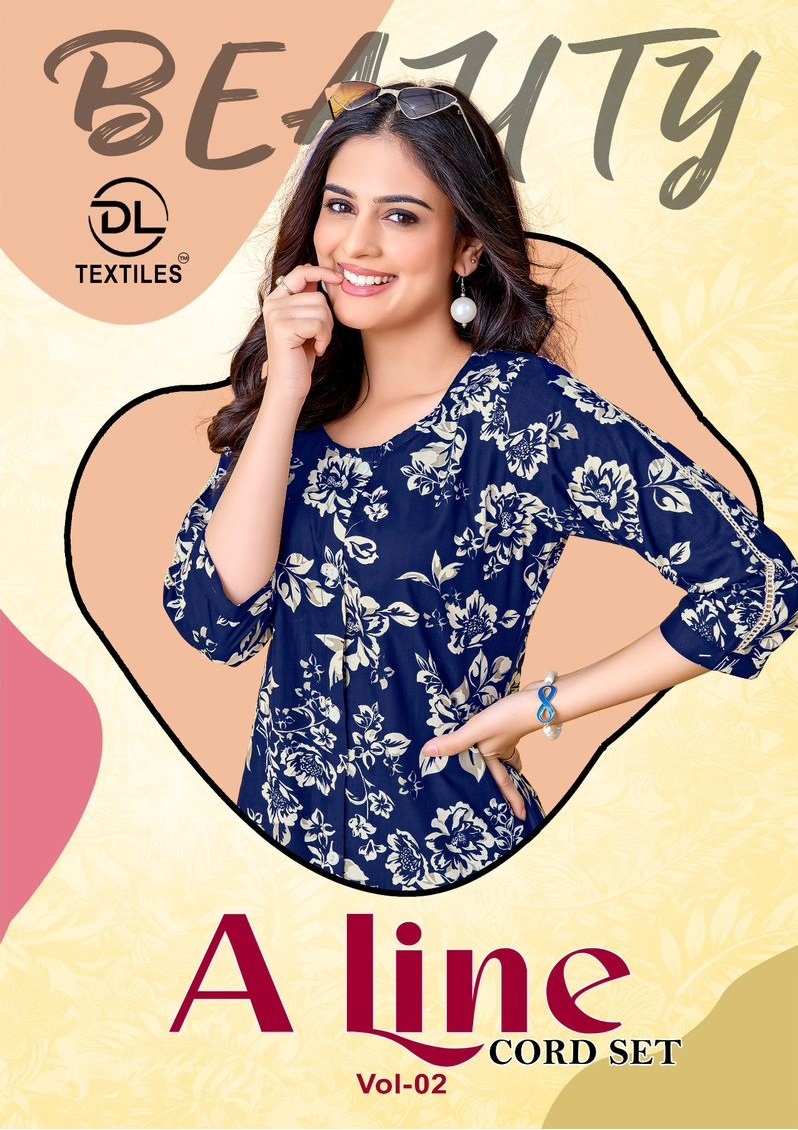 DL A-Line Vol-2 series 2001 to 2008 Heavy Poplin Cotton Printed A-Line Long Cord Sets in wholesale surat