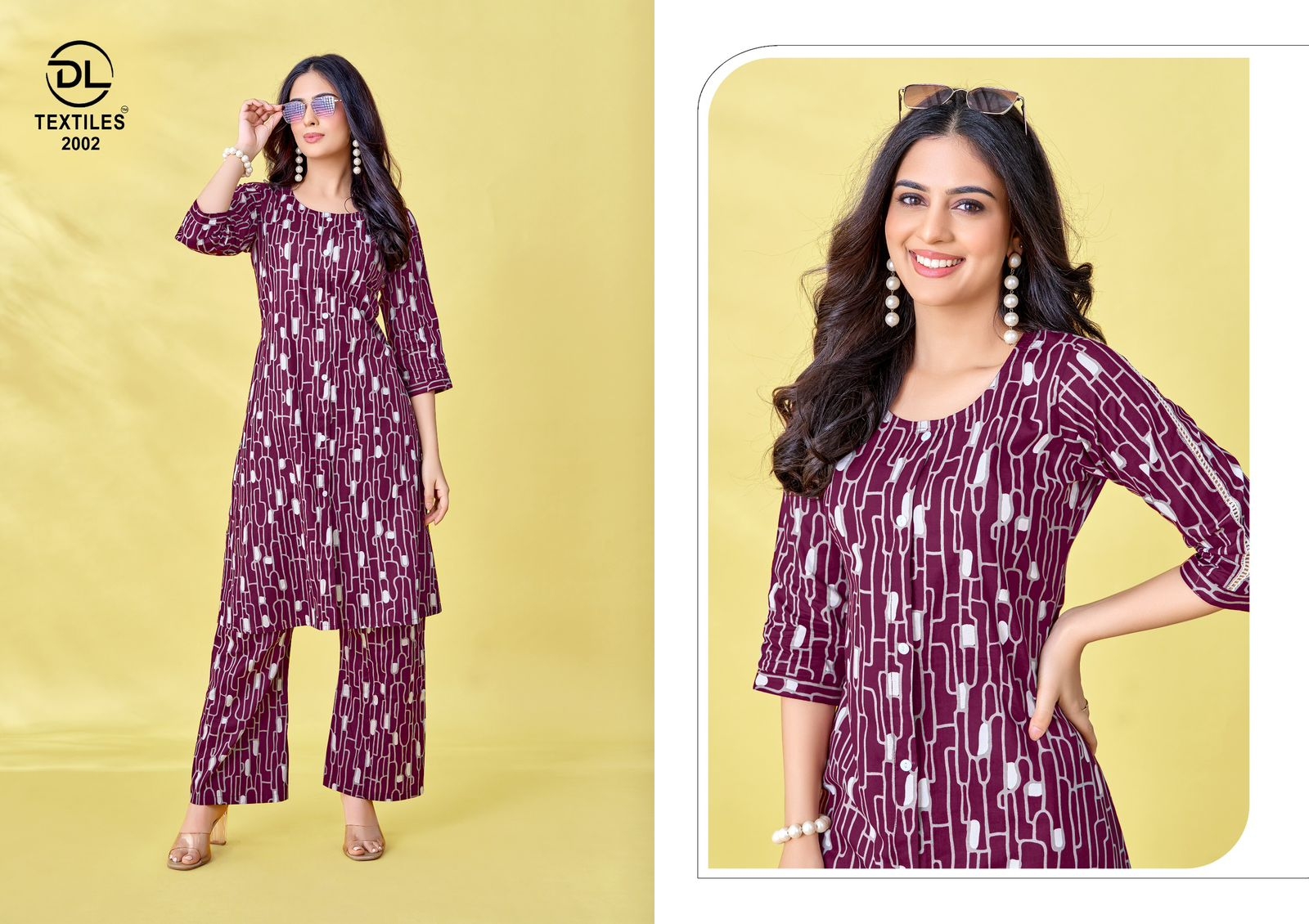 DL A-Line Vol-2 series 2001 to 2008 Heavy Poplin Cotton Printed A-Line Long Cord Sets in wholesale surat