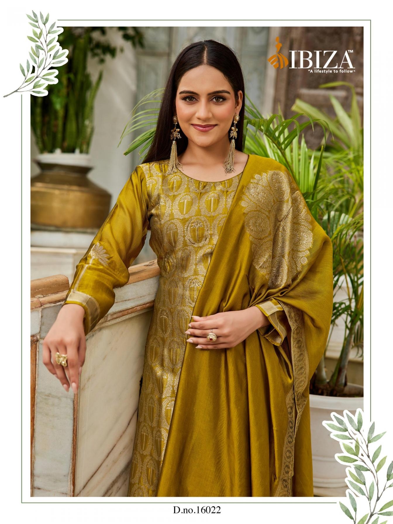 ibiza coral series series 16022 to 16025 hit design banglory silk jacquard suit in wholesale surat