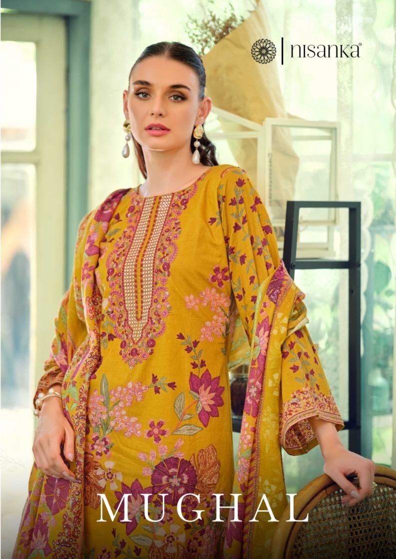 nisanka hermitage mughal series 01 to 06 lawn cotton pakistani daily wear salwar kameez in wholesale surat