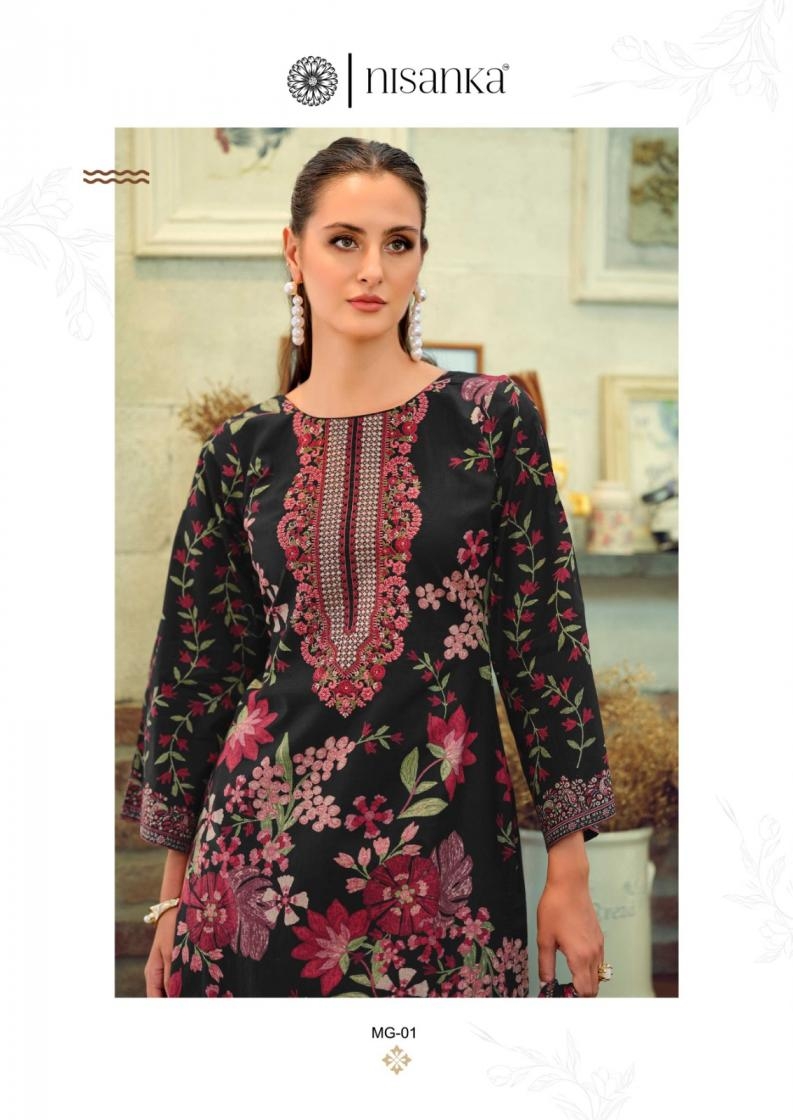 nisanka hermitage mughal series 01 to 06 lawn cotton pakistani daily wear salwar kameez in wholesale surat