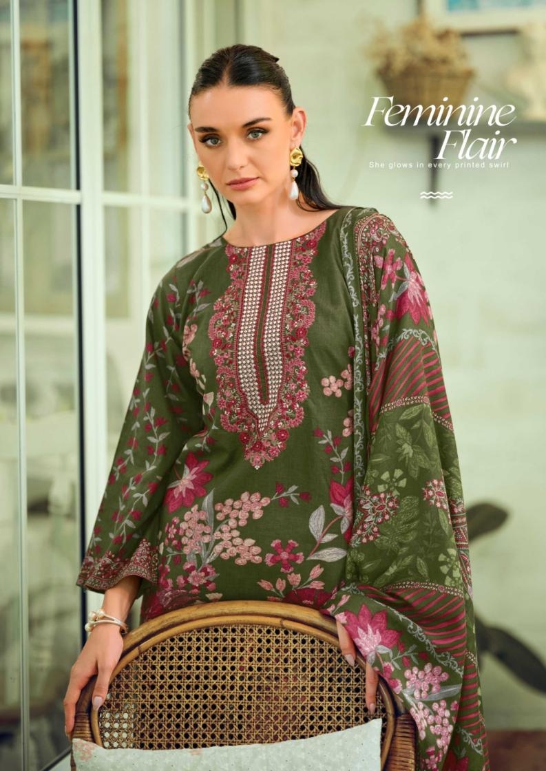 nisanka hermitage mughal series 01 to 06 lawn cotton pakistani daily wear salwar kameez in wholesale surat