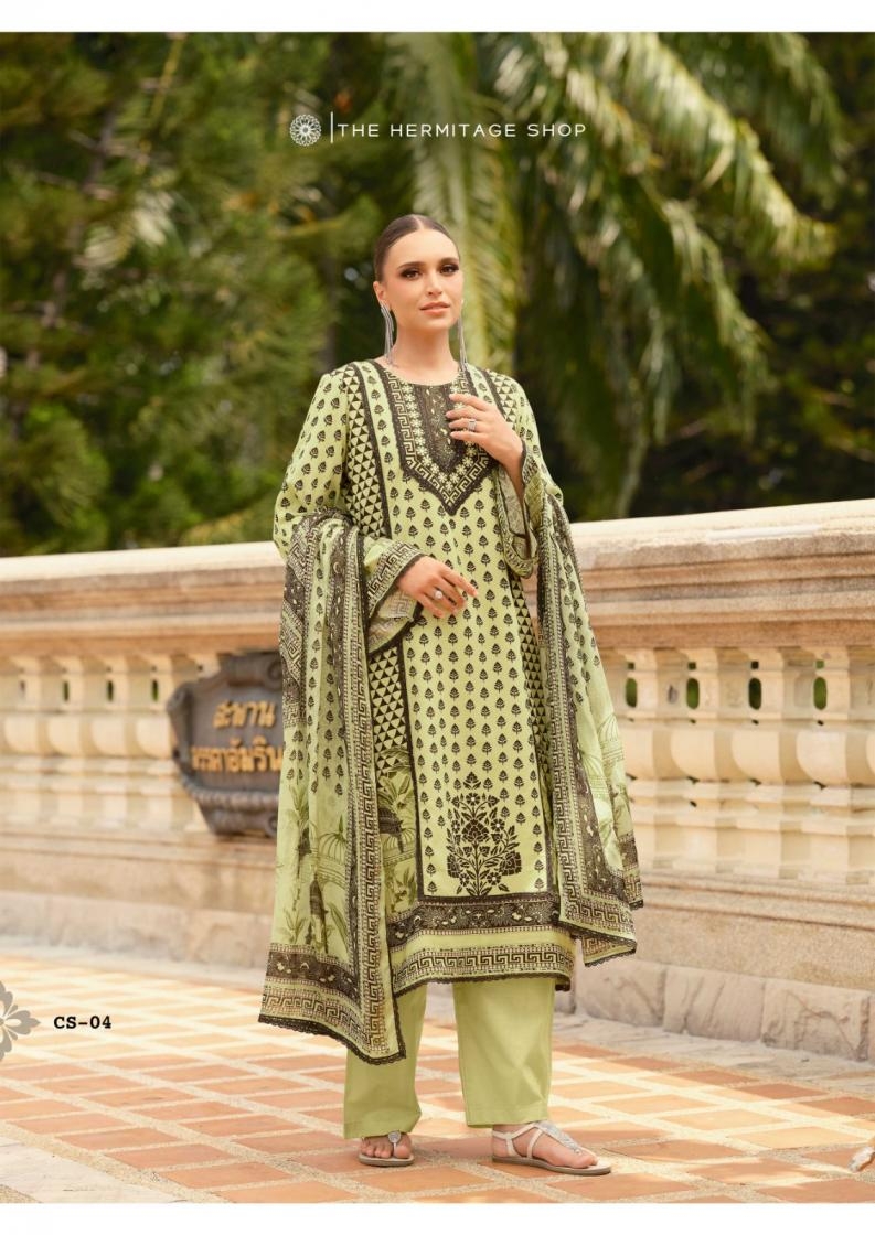 the hermitage cross stitch vol 2 series 01 to 06 readymade viscose lawn pakistani print plus size suit in wholesale surat