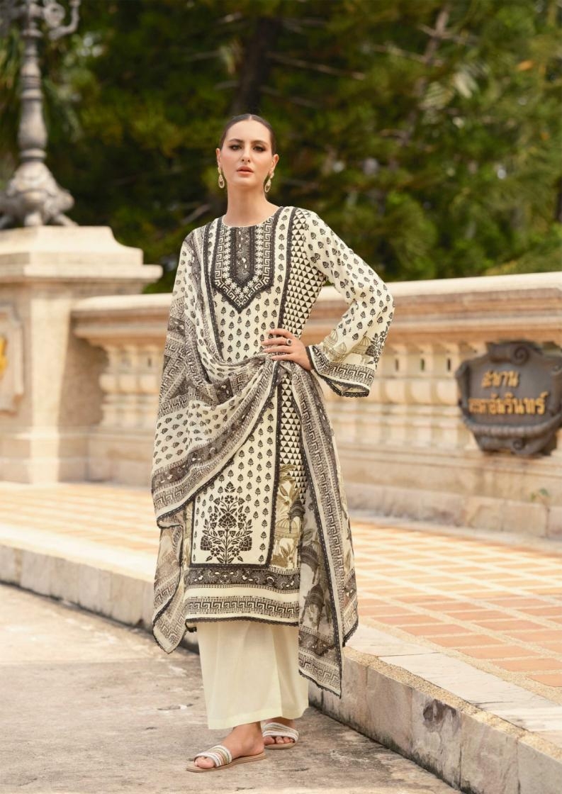 the hermitage cross stitch vol 2 series 01 to 06 readymade viscose lawn pakistani print plus size suit in wholesale surat