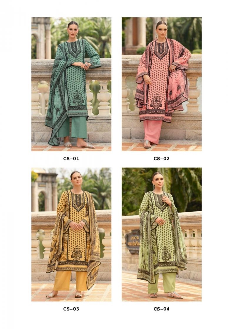 the hermitage cross stitch vol 2 series 01 to 06 readymade viscose lawn pakistani print plus size suit in wholesale surat