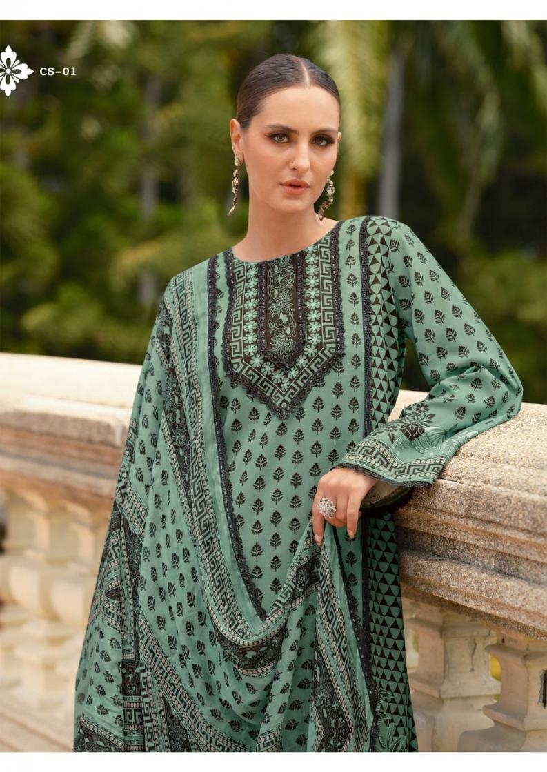 the hermitage cross stitch vol 2 series 01 to 06 readymade viscose lawn pakistani print plus size suit in wholesale surat