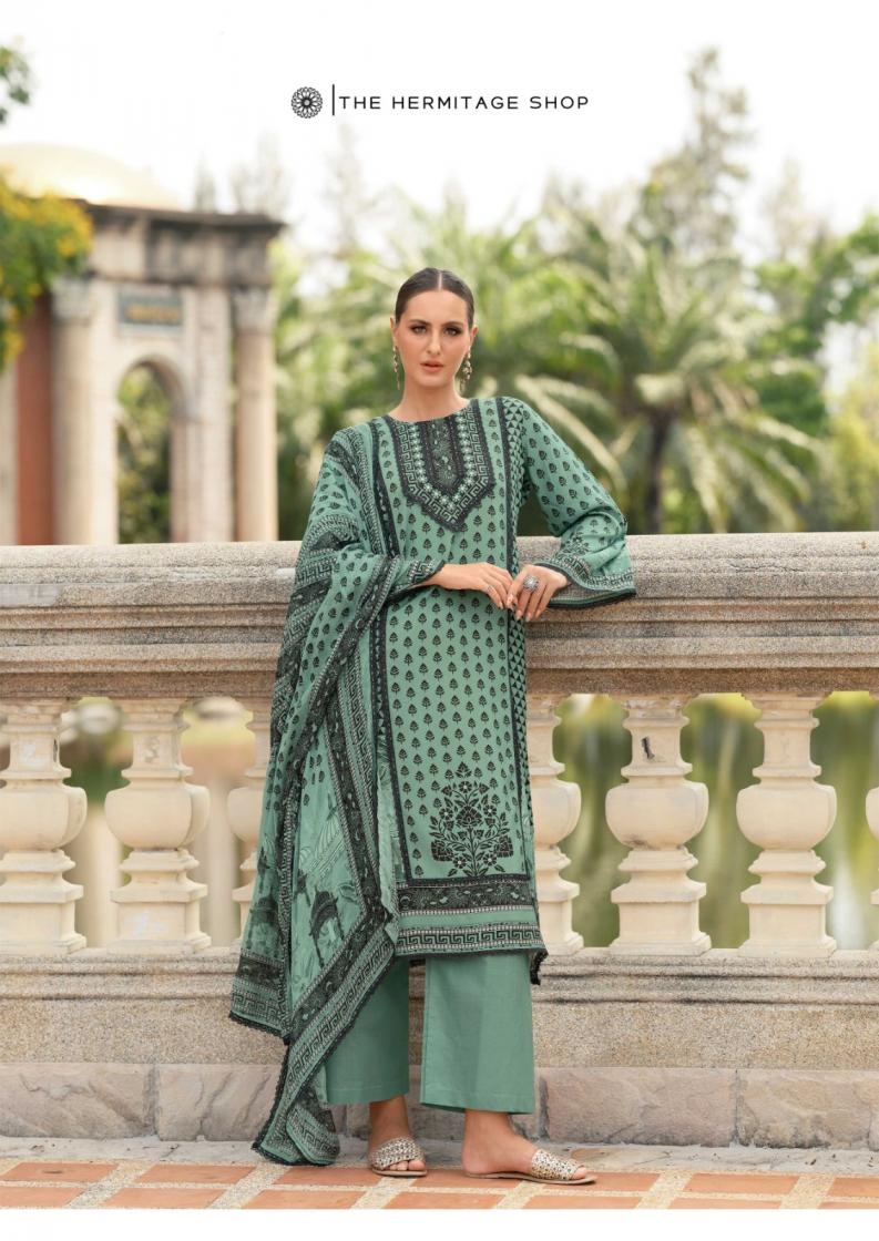 the hermitage cross stitch vol 2 series 01 to 06 readymade viscose lawn pakistani print plus size suit in wholesale surat