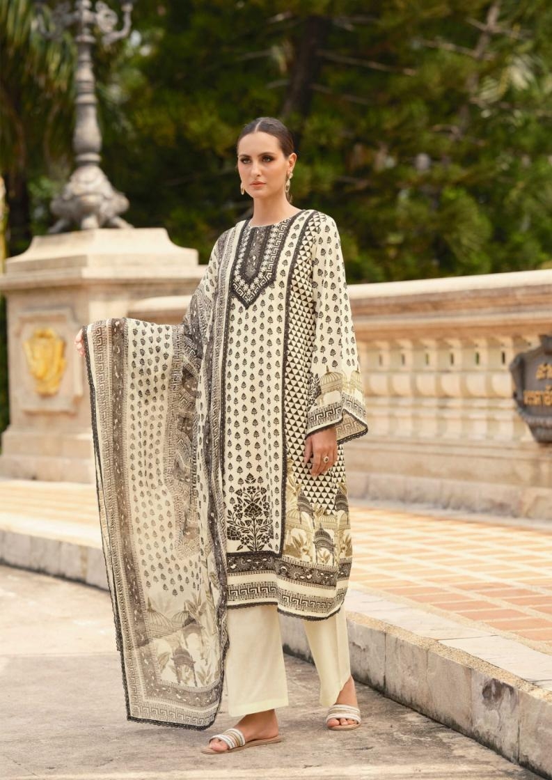 the hermitage cross stitch vol 2 series 01 to 06 readymade viscose lawn pakistani print plus size suit in wholesale surat