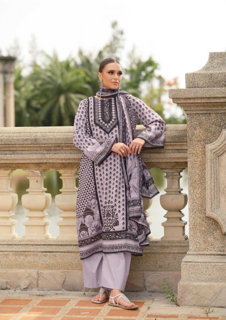 the hermitage cross stitch vol 2 series 01 to 06 viscose lawn fancy pakistani salwar kameez in wholesale surat