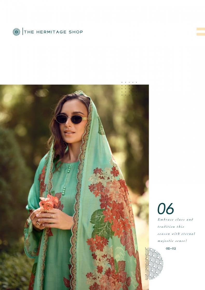 the hermitage gazab series 01 to 04 readymade viscose cotton silk pakistani big size suit in wholesale surat