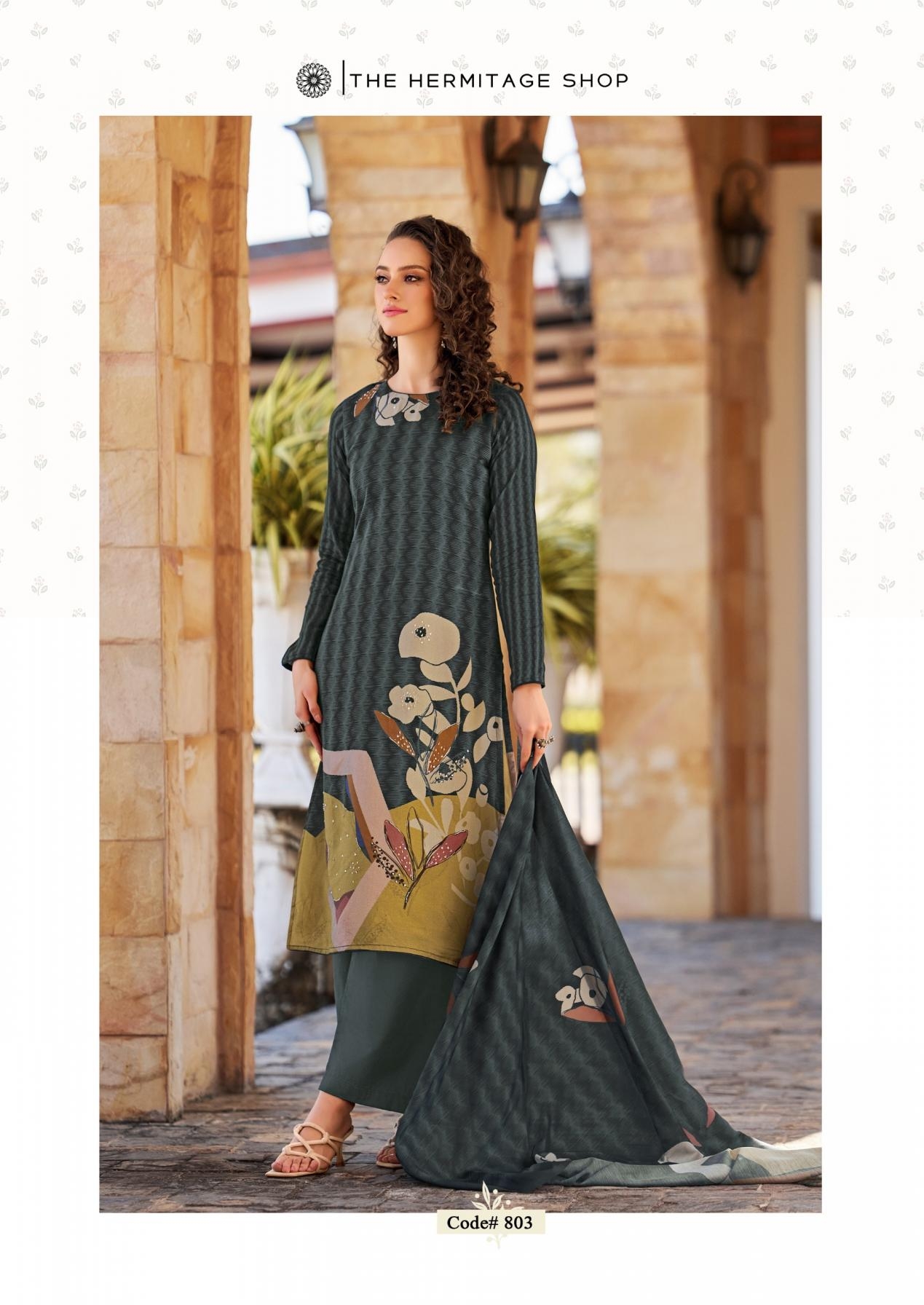 the hermitage zara series 801 to 804 jam satin readymade plus size unique suit in wholesale surat