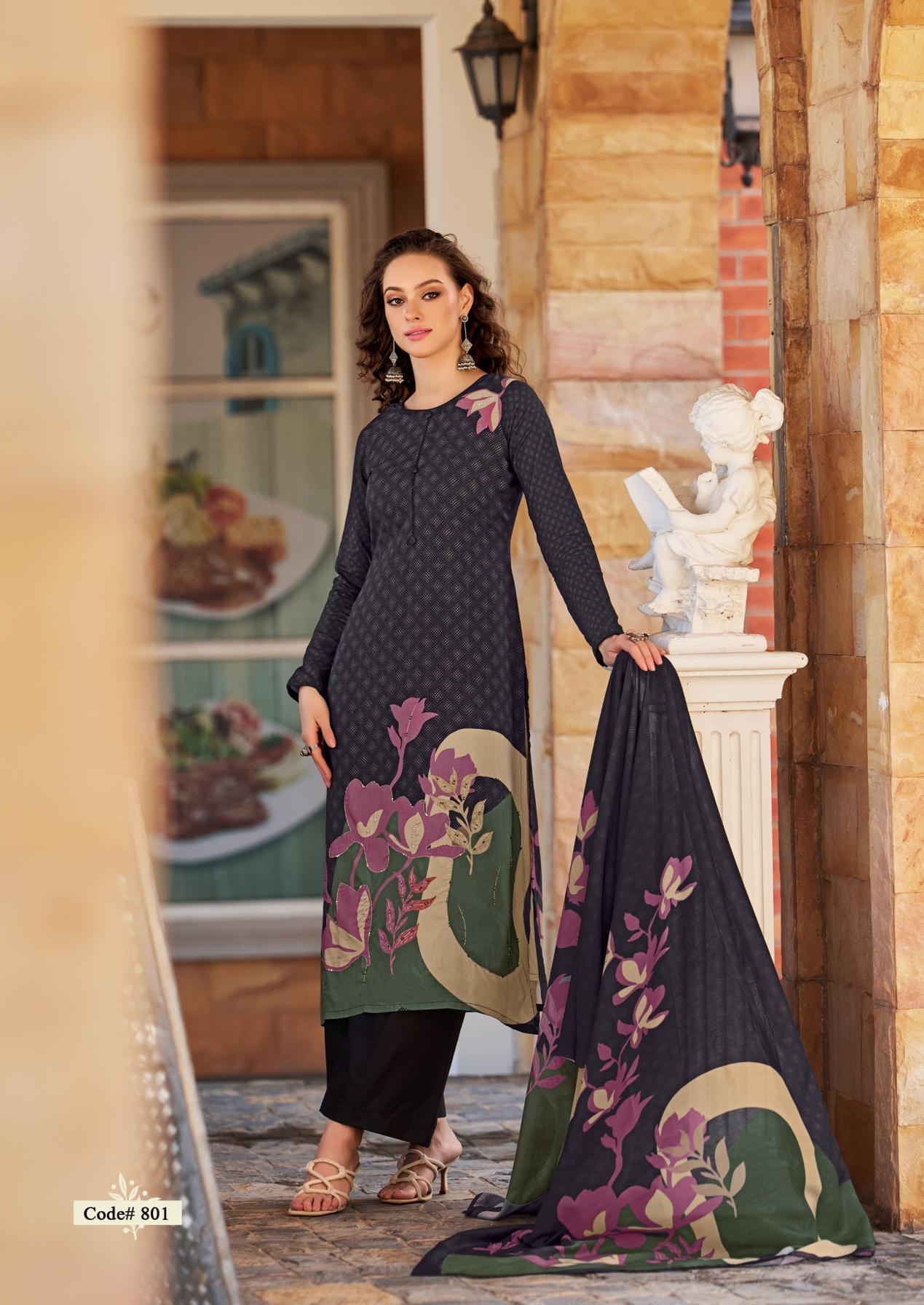 the hermitage zara series 801 to 804 jam satin readymade plus size unique suit in wholesale surat