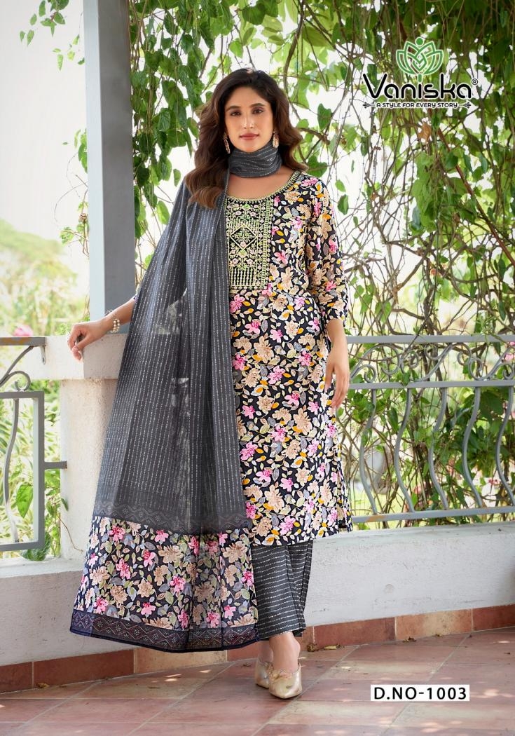 vaniska colourpix fashion story vol 1 series 1001 to 1006 readymade big size viscose mal chanderi ladies suits