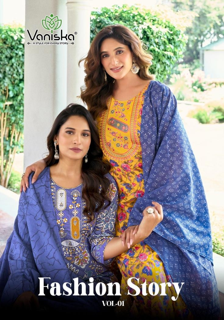 vaniska colourpix fashion story vol 1 series 1001 to 1006 readymade big size viscose mal chanderi ladies suits