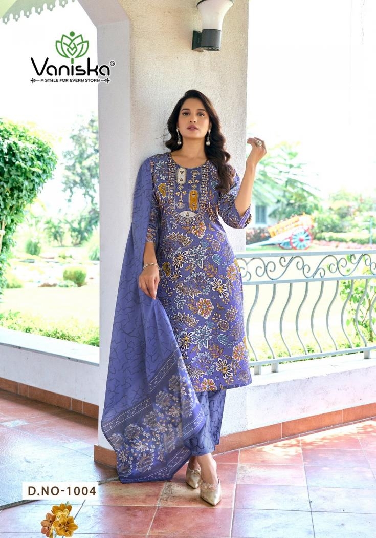 vaniska colourpix fashion story vol 1 series 1001 to 1006 readymade big size viscose mal chanderi ladies suits