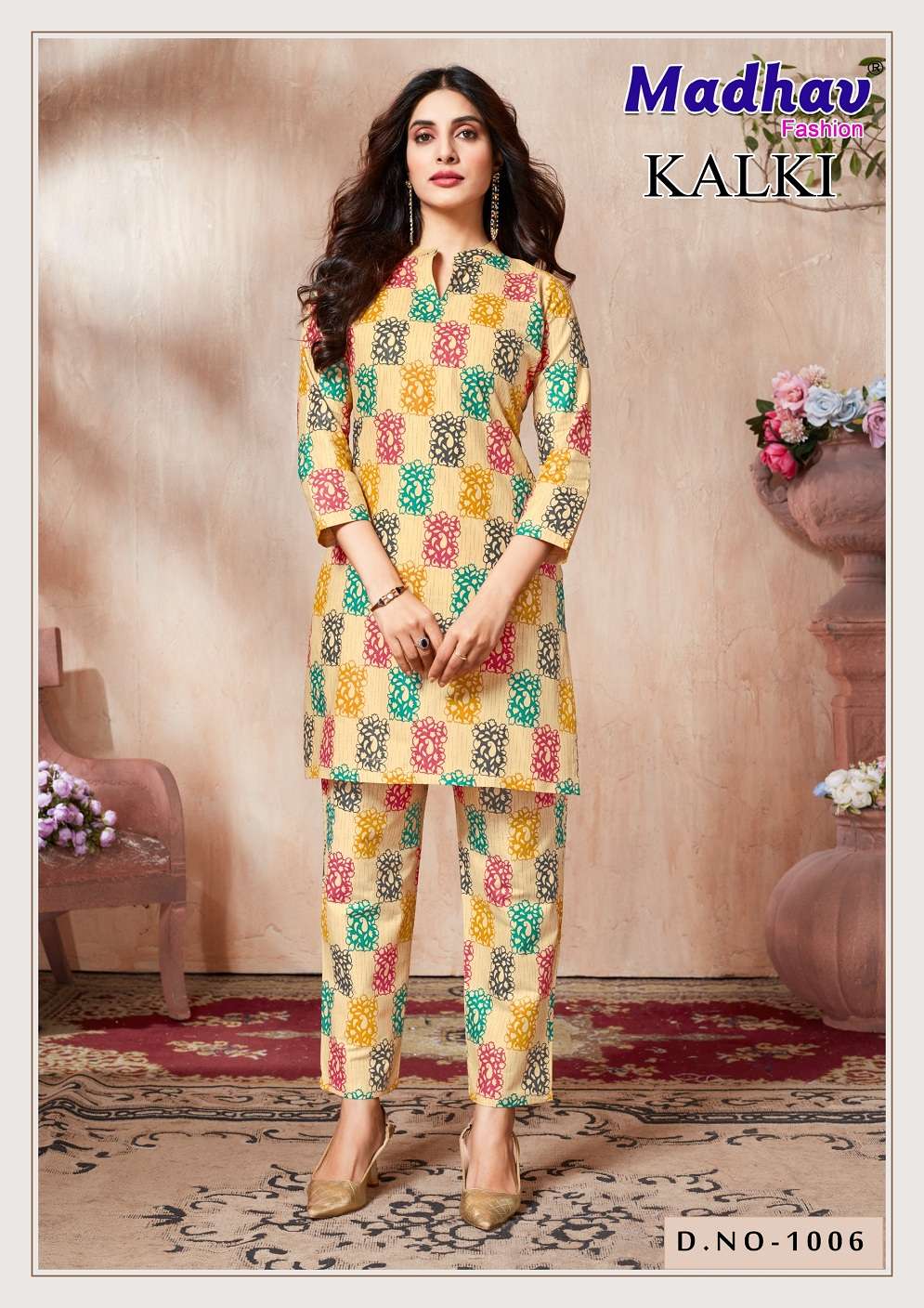 Madhav Kalki Vol-1 series 1001 to 1008 Pure Cotton Printed Cord Set in wholesale surat