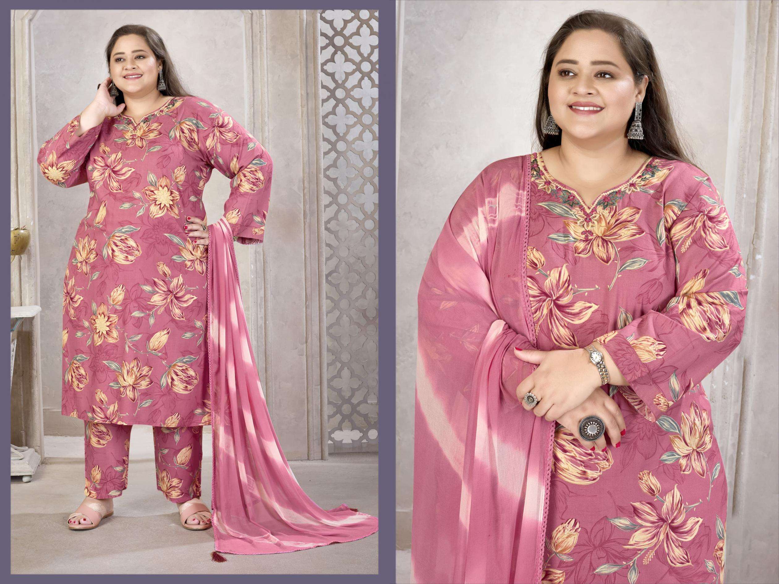 MOKSH PLUS SIZE GLORY VOL-3 series 8672 to 8674 suit in wholesale surat