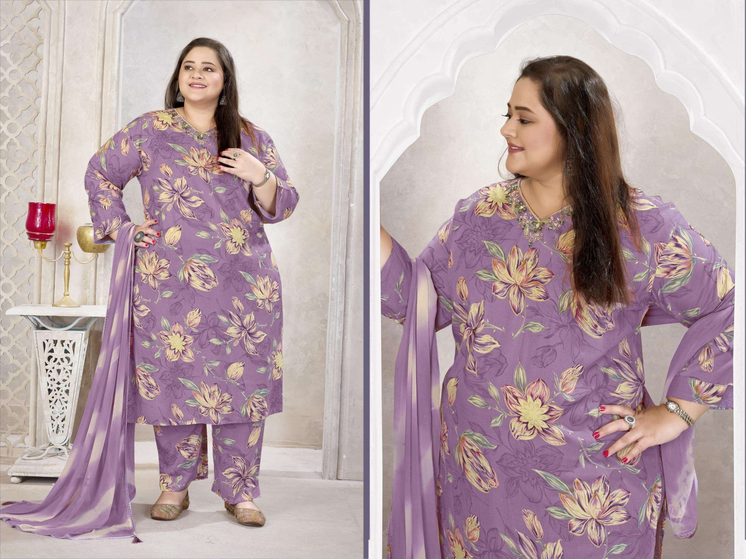 MOKSH PLUS SIZE GLORY VOL-3 series 8672 to 8674 suit in wholesale surat