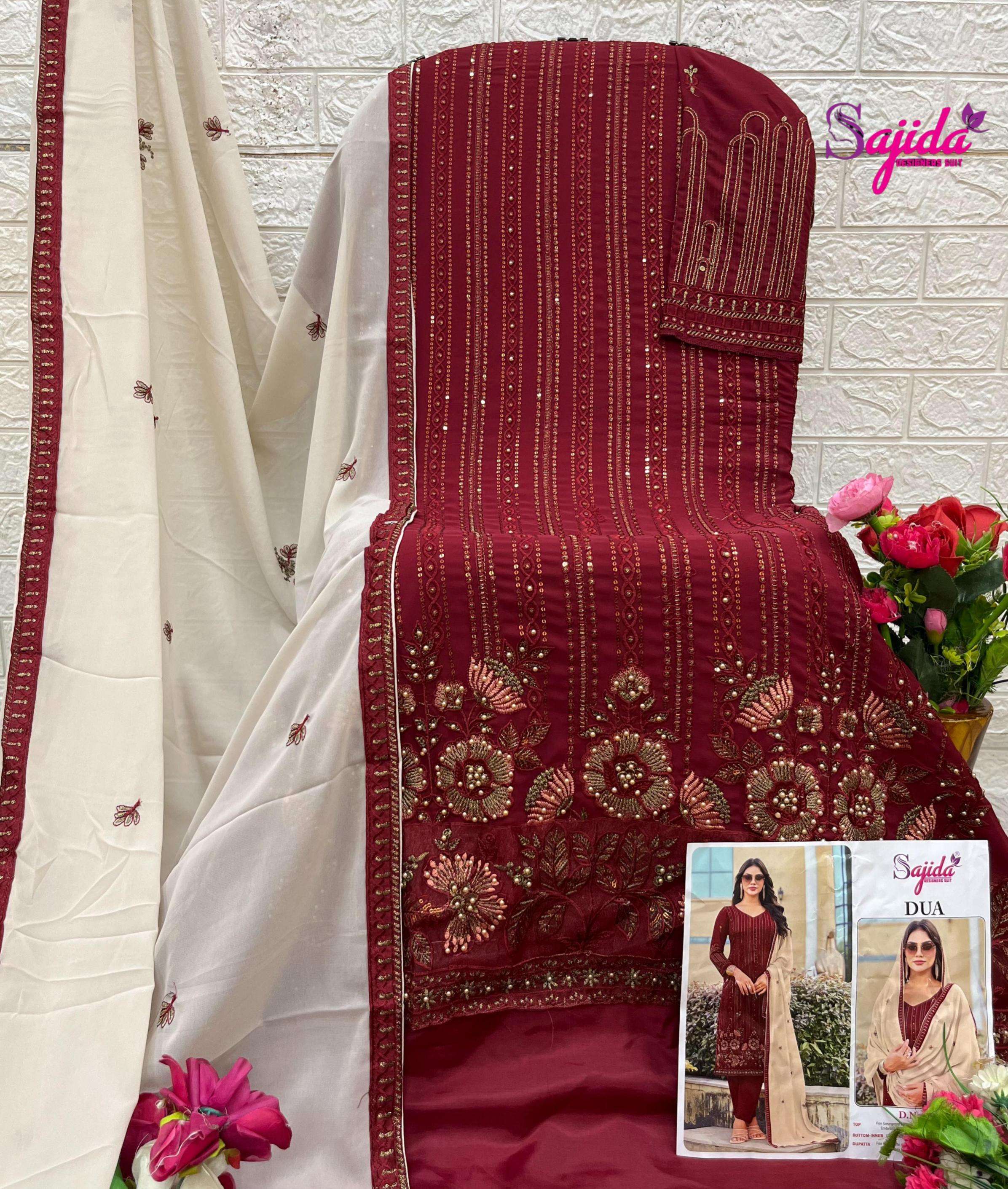 sajida designer dua 1070 georgette designer radymade big size pakistani dress