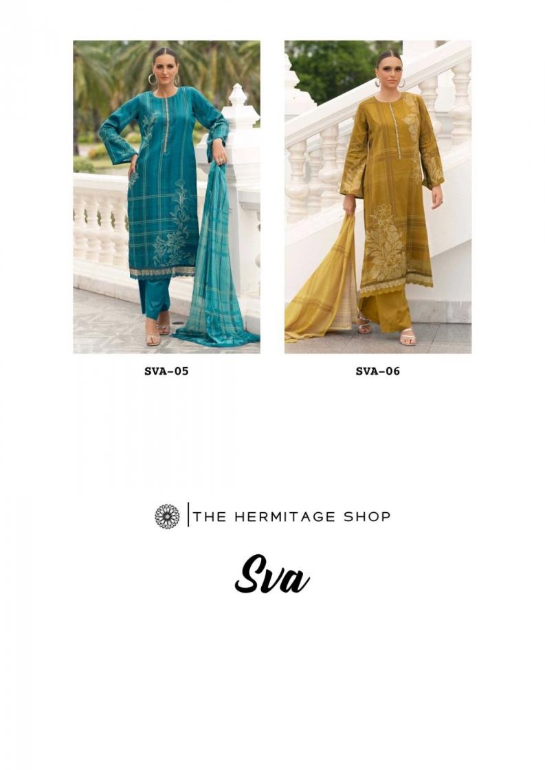 the hermitage sva series 01 to 06 viscose lawn readymade casual plus size salwar kameez in wholesale surat