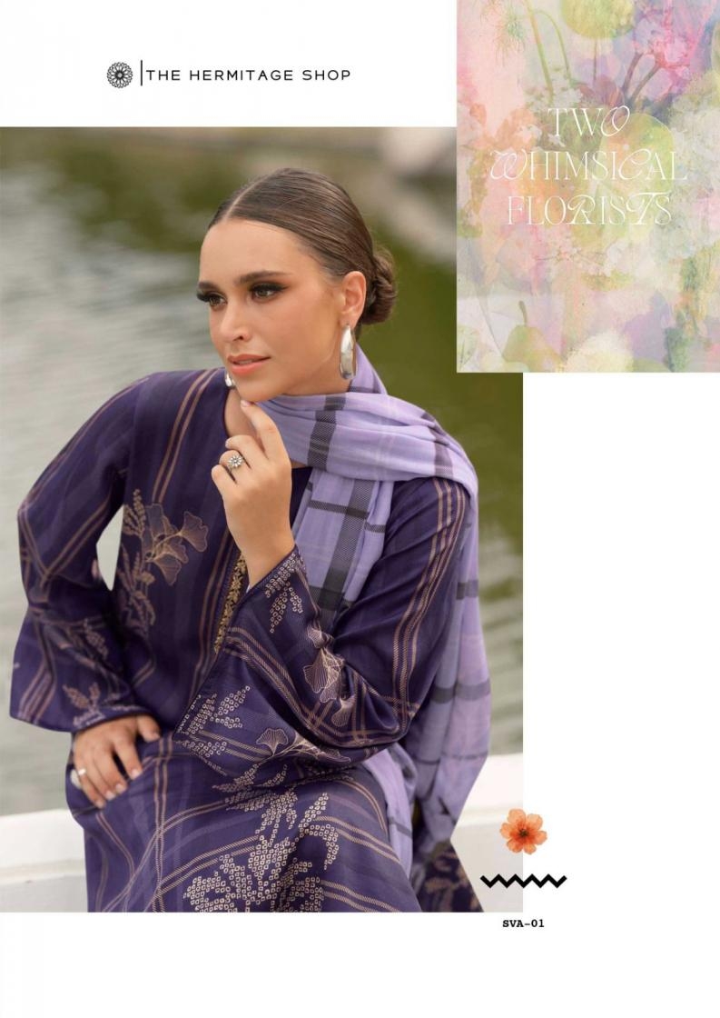 the hermitage sva series 01 to 06 viscose lawn readymade casual plus size salwar kameez in wholesale surat