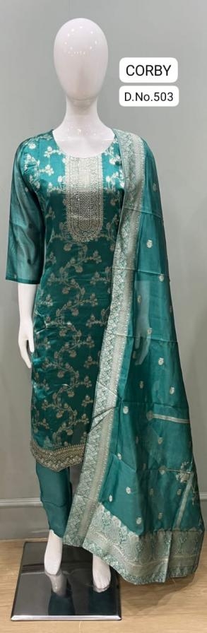 TUNIC HOUSE CORBY JAQUARD SERIES 503 TO 535 FANCY READYMADE SALWAR KAMEERZ IN WHOLESALE SURAT