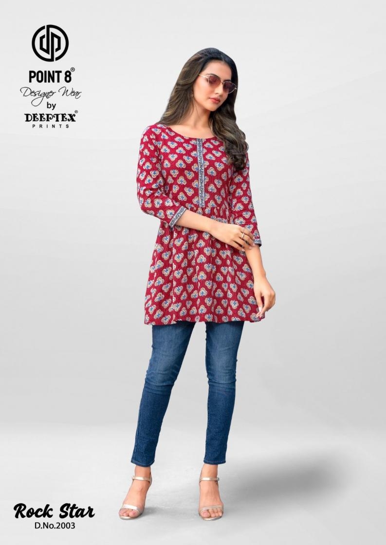 deeptex prints point 8 rockstar vol 2 series 2001 to 2010 full stitch big size cotton katha short tops in wholesale surat