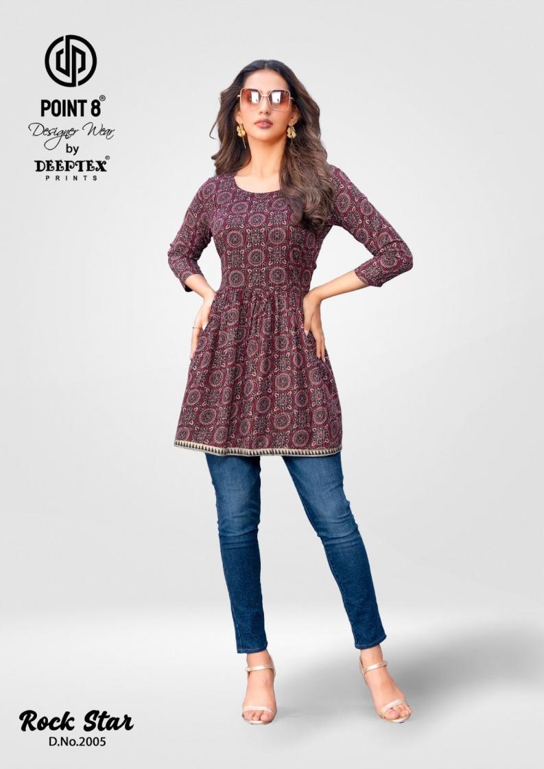 deeptex prints point 8 rockstar vol 2 series 2001 to 2010 full stitch big size cotton katha short tops in wholesale surat